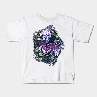 Impression of Summer (Butterfly and Periwinkle) Kids T-Shirt